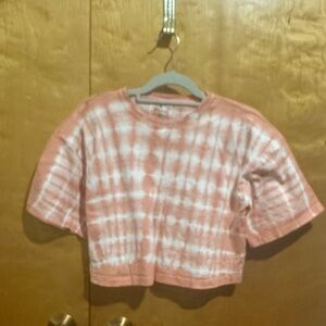 Kyodan Coral and White Tie-Dye Tee